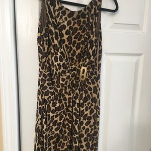 Leopard jersey dress
